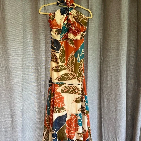 cambria halter dress Bright Yellow Halter Bodycon Mini Dress NWT